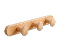 YAVYAV Patères Murales En Hêtre Avec 3/4/5/6/7/8 Crochets Robustes | Porte Manteau Mural Décoratif Pour Entrée, Salle De Bain Ou Chambre, Pour Manteaux(Natural,30cm/11.8in)