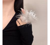 Yawdil Anneaux Ouverts Papillon à Plumes, Ongles Photoshoot Accessoires, Nail Ring Studio Nail Gel Couleur Maquillage Affichage