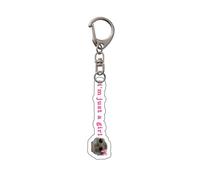 Yawdil Porte-clés avec inscription « I'm Just A Girl Sad Hamster » - Porte-clés amusant - Accessoire de sac, E, F