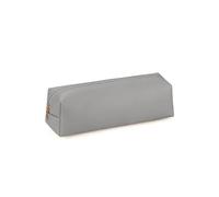 Yawdil Trousse à crayons pour étudiants avec grande capacité en cuir PU, trousse à crayons pour la papeterie scolaire, sac de rangement avec fermeture à éclair, gris, Gris