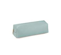 Yawdil Trousse à crayons pour étudiants avec grande capacité en cuir PU, trousse à crayons pour la papeterie scolaire, sac de rangement avec fermeture à éclair, bleu clair, Light blue