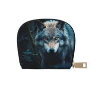 YaWea Blue Eyes Wolf2 Petit sac à main en cuir avec porte-cartes et porte-cartes, blanc, One Size