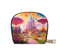 YaWea Candy Land - Petit sac à main en cuir imprimé - Porte-cartes de crédit - Porte-cartes, blanc, One Size