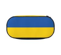 YaWea Grande trousse à crayons avec imprimé drapeau de l'Ukraine - Grand sac de rangement pour le collège, la maison, le bureau