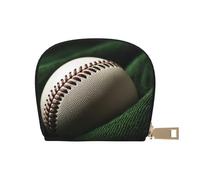 YaWea Petit sac à main en cuir imprimé Baseball Lace Close Up1, porte-cartes de crédit, porte-cartes, blanc, One Size