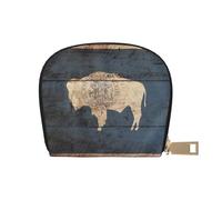 YaWea Petit sac à main en cuir imprimé carte de l'État du Wyoming - Porte-cartes de crédit - Porte-cartes, blanc, One Size