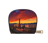 YaWea Petit sac à main en cuir imprimé coucher de soleil de Las Vegas pour cartes de crédit, porte-cartes, blanc, One Size