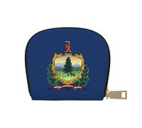 YaWea Petit sac à main en cuir imprimé drapeau de l'État du Vermont - Porte-cartes - Porte-cartes, blanc, One Size