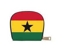 YaWea Petit sac à main en cuir imprimé drapeau du Ghana pour cartes de crédit, porte-cartes, blanc, One Size