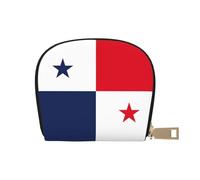 YaWea Petit sac à main en cuir imprimé drapeau du Panama pour cartes de crédit, porte-cartes, blanc, One Size