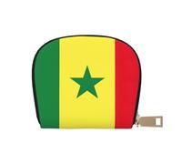 YaWea Petit sac à main en cuir imprimé drapeau du Sénégal pour cartes de crédit, porte-cartes, blanc, One Size