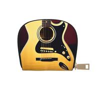 YaWea Petit sac à main en cuir imprimé guitare pour cartes de crédit, porte-cartes, blanc, One Size