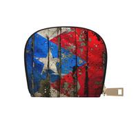 YaWea Porto Rico Papier peint Drapeau Imprimé Cuir Petit Porte-monnaie Porte-cartes de crédit, Porte-cartes, Portefeuille Organisateur de cartes, blanc, One Size