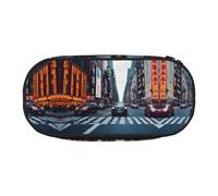 YaWea Trousse à crayons de grande capacité avec imprimé New York City - Grand sac de rangement pour université, maison, bureau