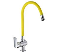 YAWEDA Nez de gel de silice Tout Sens de rotation Robinet de cuisine froide et eau chaude Mélangeur Torneira Cozinha poignée simple robinet, jaune