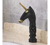 YAWEDA Or Robinets Licorne Salle De Bain Corps De Cristal Icorne Mélangeur Lavabo Robinet Noble Magnifique Bassin Pivotant Robinet D'Évier, Je