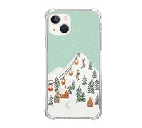 Yawheg Coque de téléphone Winter Village Snowscape compatible avec iPhone 15, coque esthétique de vacances de Noël pour adolescents, femmes et hommes, coque en caoutchouc TPU souple pour iPhone 15