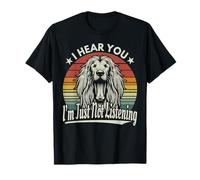 Yawn Afghan Hound I Heard You I'm Just Not Listening Retro T-Shirt