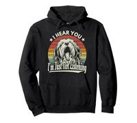 Yawn Bearded Collie I Heard You I'm Just Not Listening Retro Sweat à Capuche