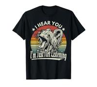 Yawn Chinese Crested Dog I Heard You I'm Not Listening Retro T-Shirt