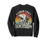 Yawn Dalmatian Je t'entends, Je n'écoute Pas Sunset Retro Sweatshirt