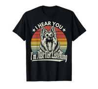 Yawn German Shepherd I Heard You I'm Just Not Listening Retro T-Shirt