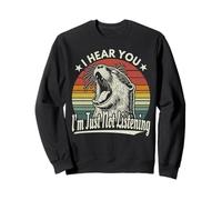 Yawn Otter I Heard You I'm Not Listening Funny Sunset Retro Sweatshirt