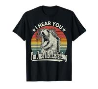 Yawn Otter I Heard You I'm Not Listening Funny Sunset Retro T-Shirt
