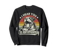 Yawn Pit Bull, Je t'entends, Je n'écoute Tout Simplement Pas Sunset Retro Sweatshirt