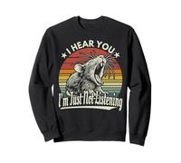 Yawn Rat, Je t'entends, Je n'écoute Tout Simplement Pas Sunset Retro Sweatshirt