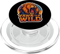 Yawn to Be Wild Funny Yawning Lion Lover Lazy Sleepy Fatigué PopSockets PopGrip pour MagSafe