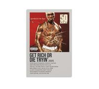 YAWRGJWRG Poster décoratif sur toile de 50 Cent Get Rich Or Die Tryin' - Décoration murale moderne - Pour salon, chambre à coucher, chambre à coucher - 40 x 60 cm - Sans cadre