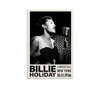 YAWRGJWRG Poster décoratif sur toile de Billie Holiday at Carnegie Hall - Décoration murale moderne - Affiche de film musical pour salon, chambre à coucher - 30 x 45 cm - Sans cadre