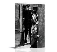 YAWRGJWRG Poster décoratif sur toile de Charles Chaplin The Kid - Décoration murale moderne - Affiche de film musical - 30 x 45 cm - Style 7 - Cadre : 7