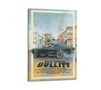 YAWRGJWRG Poster décoratif sur toile de Steve McQueen Bullitt(1) - Art mural décoratif - Décoration murale moderne pour salon, chambre à coucher, chambre à coucher - 30 x 45 cm - Style cadre