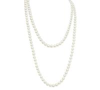YAWYO Collier Long de Perles, 150 cm/59 pouces Collier Vintage en Perles Artificielles des Années 1920 Accessoires Femme pour Occasions Spéciales, Anniversaires et Mariages