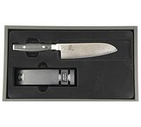 Yaxell 350001 Ran Santoku/Schleif Couteau de cuisine Argent