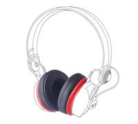 YAXI Coussinets d'oreille pour HD25 Type B, Rouge, en Cuir Protéiné de Haute Qualité, Mousse à Mémoire de Forme, Par Paire
