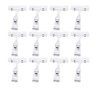 YAXIDAEVER 12Pcs Plastique Signe Clips de Marchandise Clip d'Affichage Support de Pinces pour Étiquettes Plastique Rotatif pour Étiquettes, Cartes, Étiquettes de Prix, Photos