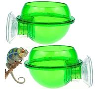 YAXIDAEVER 2PCS Mangeoire à Reptiles,Bol de Nourriture pour Reptiles,Mangeoire Reptile Ventouse,Mangeoire Reptile Ventouse pour Reptiles Gecko caméléon lézard(9.7 * 5.7 * 5.5cm)