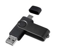 Yaxiny Clé USB C 32 Go 1 pièce, OTG USB C Pen Drive, USB 2.0 et USB C Flash Drive, Clé USB Type C Mémoire Stick pour USB A + USB C Smartphone Android Métal Noir