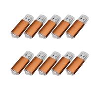 Yaxiny Lot de 10 clés USB 2.0 1 Go Orange.