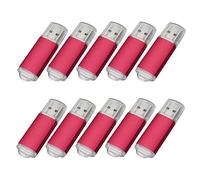 Yaxiny Lot de 10 clés USB 2.0 1 Go Rouge.