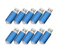 Yaxiny Lot de 10 clés USB 2.0 16 Go bleu