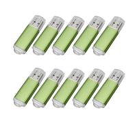 Yaxiny Lot de 10 clés USB 2.0 1GB Vert