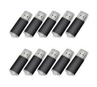 Yaxiny Lot de 10 clés USB 2.0 4 Go Noir