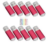 Yaxiny Lot de 10 clés USB 2.0 de 32 Go - Rouge