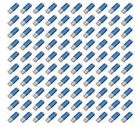 Yaxiny Lot de 100 clés USB 2.0 de 512 Mo - Bleu