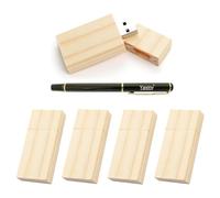 Yaxiny Lot de 5 clés USB 2.0 en bois d'érable 1 Go pour stockage de données