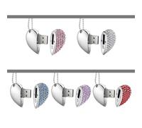 Yaxiny Lot de 5 clés USB 3.0 haute vitesse étanches en forme de cœur et diamant 32 Go